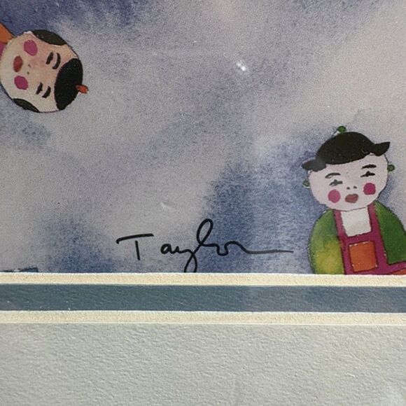 Tracy Taylor Signed Fish Bowl Polluted Ocean '90 Double Matted Art Print - Picture 5 of 7